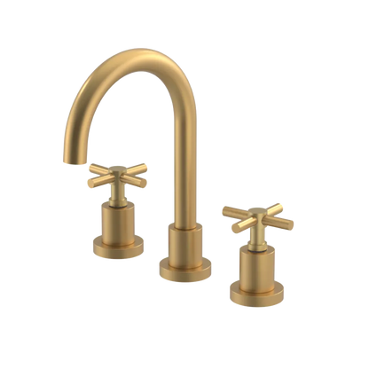 Rubinet Widespread Lav. Set. (less drain) Satin Gold