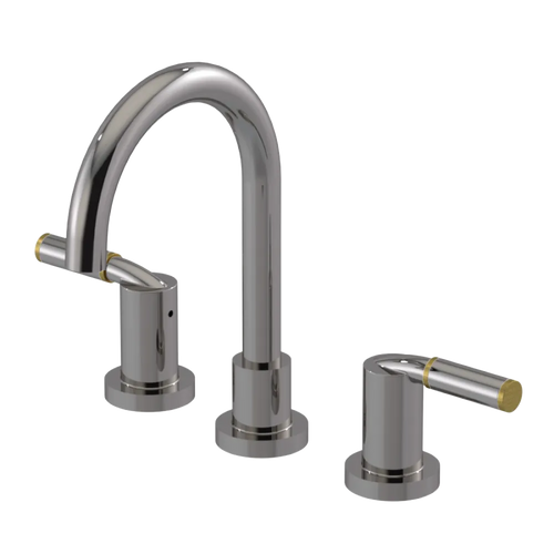 Rubinet Widespread Lav set (less drain) Polished Nickel