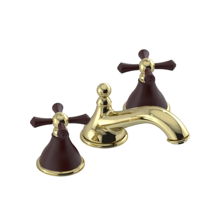 Rubinet Widespread Lav. Set. (less drain) Gold