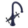 Rubinet Single Hole Dual Handle Lav. Set. (less drain) Midnight Blue