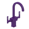 Rubinet Single Hole Dual Handle Lav. Set. (less drain) Purple Haze
