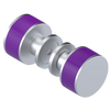 Rubinet Shower Door Knob (set) Satin Chrome