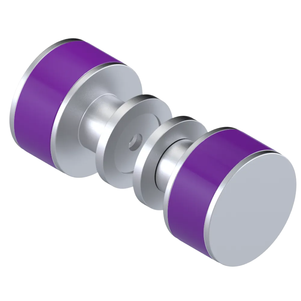 Rubinet Shower Door Knob (set) Satin Chrome