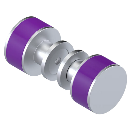 Rubinet Shower Door Knob (set) Satin Chrome