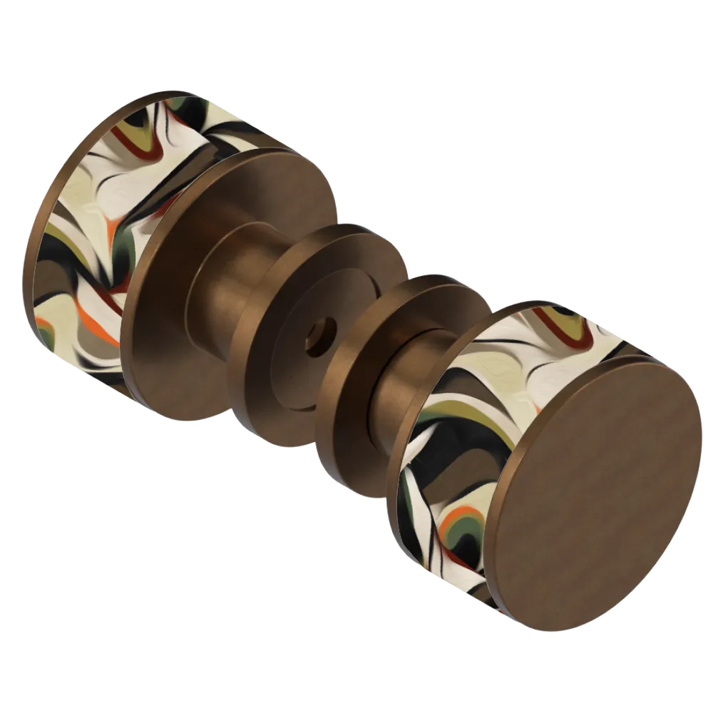 Rubinet Shower Door Knob (set) Tuscan Brass