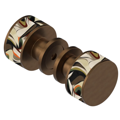 Rubinet Shower Door Knob (set) Tuscan Brass