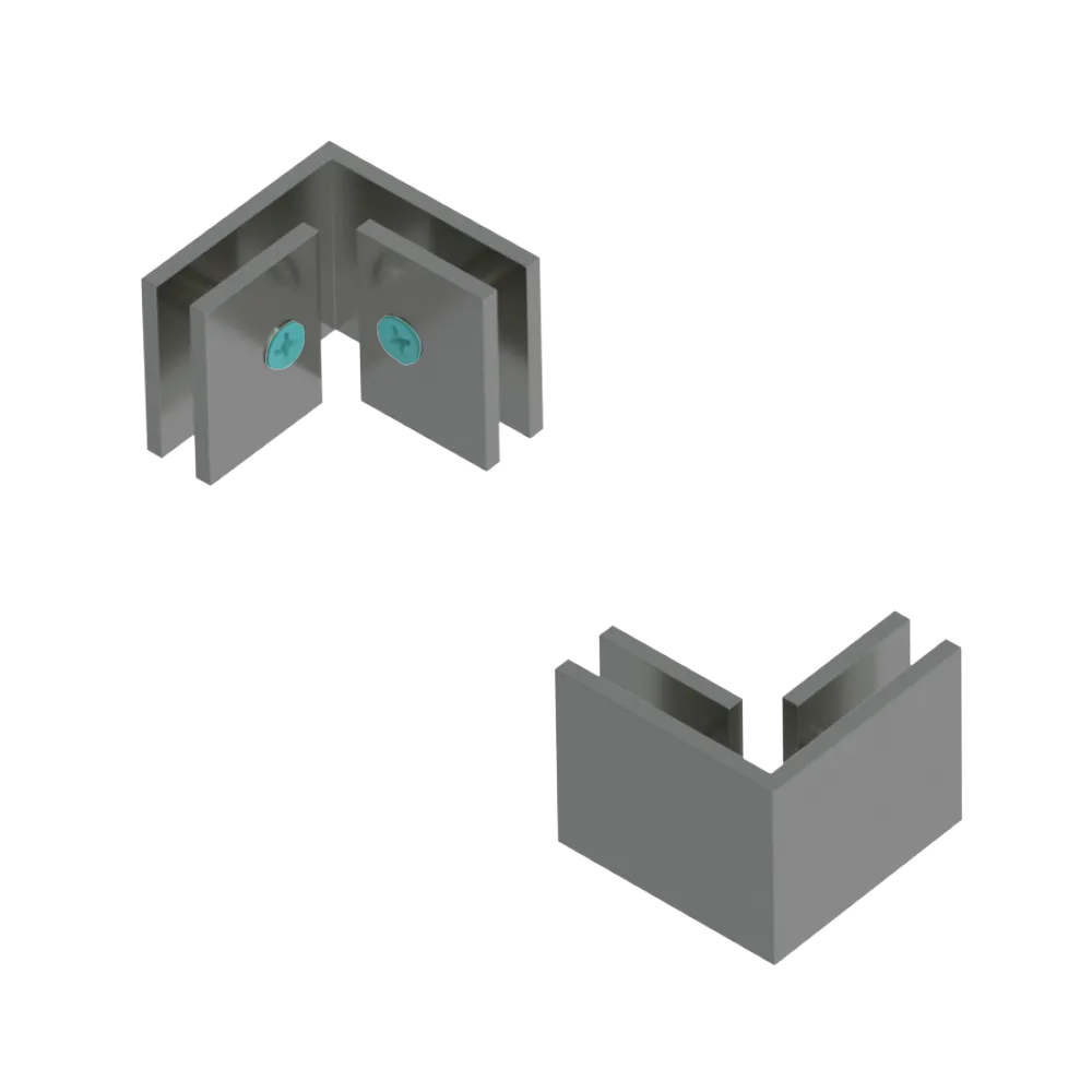 Rubinet 90 Glass to Glass Satin Nickel