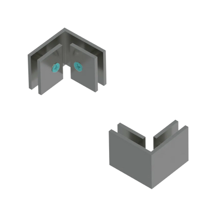 Rubinet 90 Glass to Glass Satin Nickel