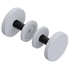 Rubinet Shower Door Knob (set) Matt White