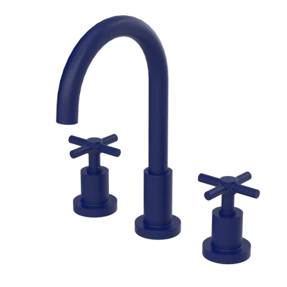 Rubinet Widespread Kitchen Set with LaSalle Spout Midnight Blue
