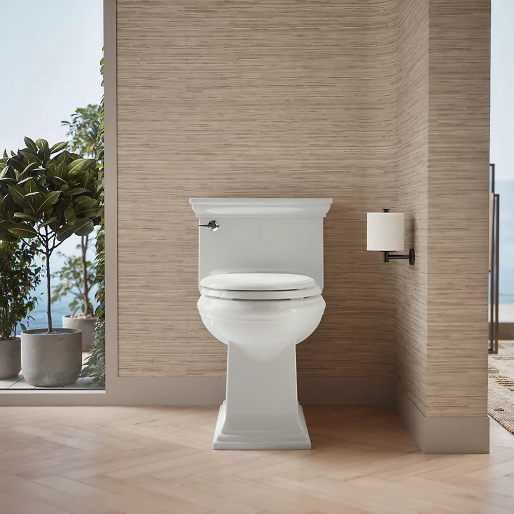 Kohler Memoirs® Stately One-piece compact elongated toilet with skirted trapway, 1.28 gpf - Golzar Home