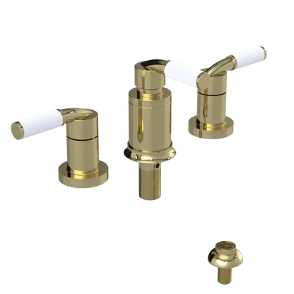 Rubinet Bidet Fitting with Spray, Diverter, and Vacuum Breaker (less drain) Gold