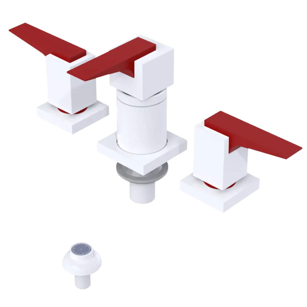 Rubinet Bidet Fitting with Spray, Diverter, and Vacuum Breaker (less drain) White
