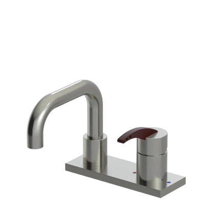 Rubinet 4" Centre Single Control Lav. Set. with Genesis spout (less drain) Satin Nickel