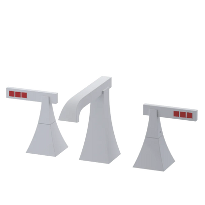 Rubinet Widespread Lav. Set. (less drain) Matt White