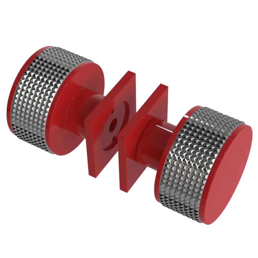Rubinet Shower Door Knob (set) Red