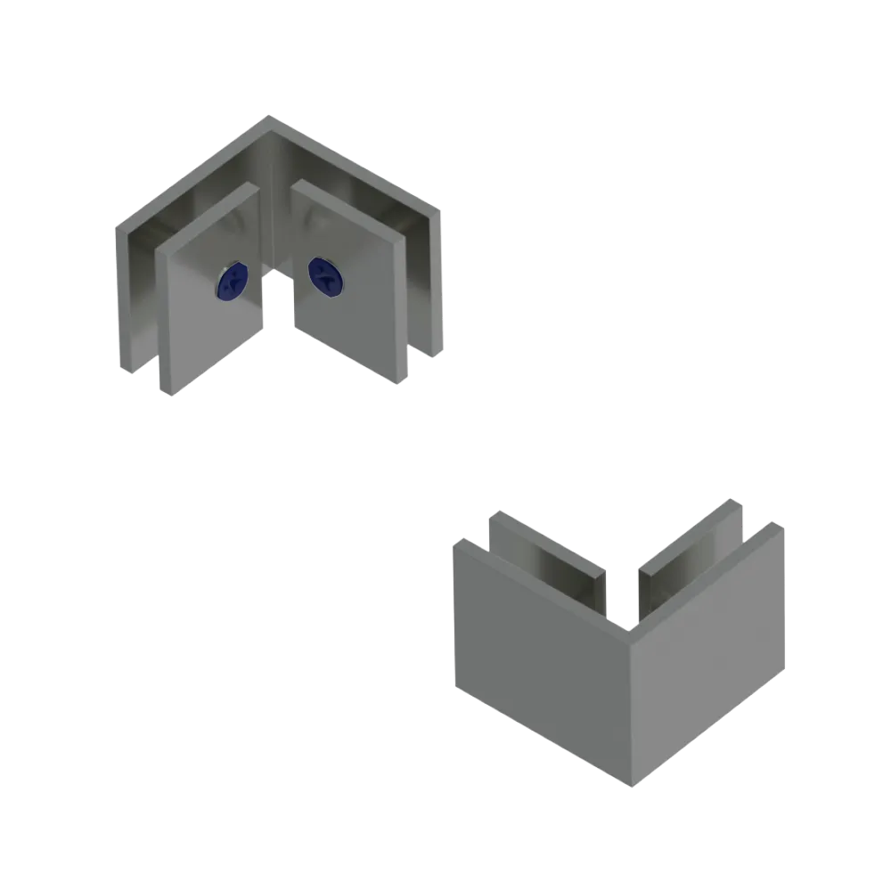 Rubinet 90 Glass to Glass Satin Nickel