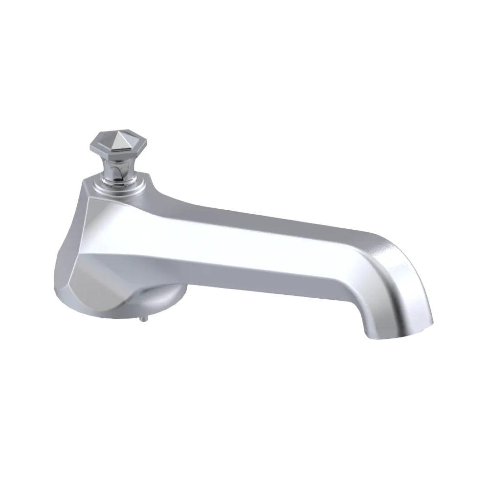 Rubinet Tub Filler Spout Deck Mount Satin Chrome