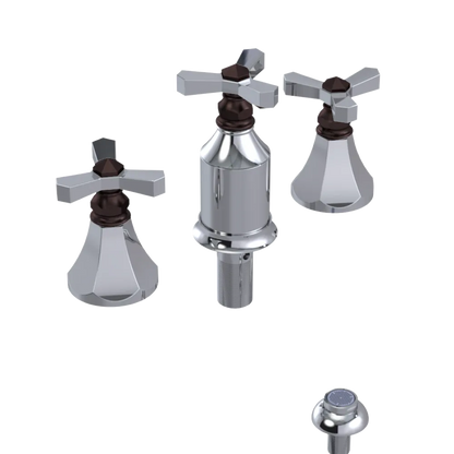 Rubinet Bidet Fitting with Spray, Diverter, and Vacum Breaker (Less Drain) Chrome