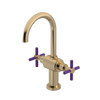 Rubinet Single Hole Dual Handle Lav. Set with LaSalle Spout (less drain) Gold