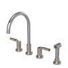 Rubinet Widespread Kitchen Set with Hand Spray Polished Nickel