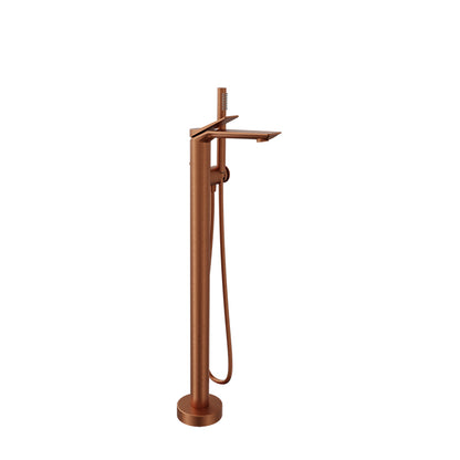 Baril Floor-mounted tub filler with hand shower