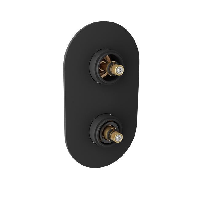 Baril Thermostatic pressure balanced shower valve with 3-way diverter (without handle)