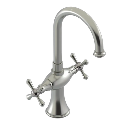 Rubinet Single Hole Dual Handle Lav. Set. (less drain) Satin Nickel