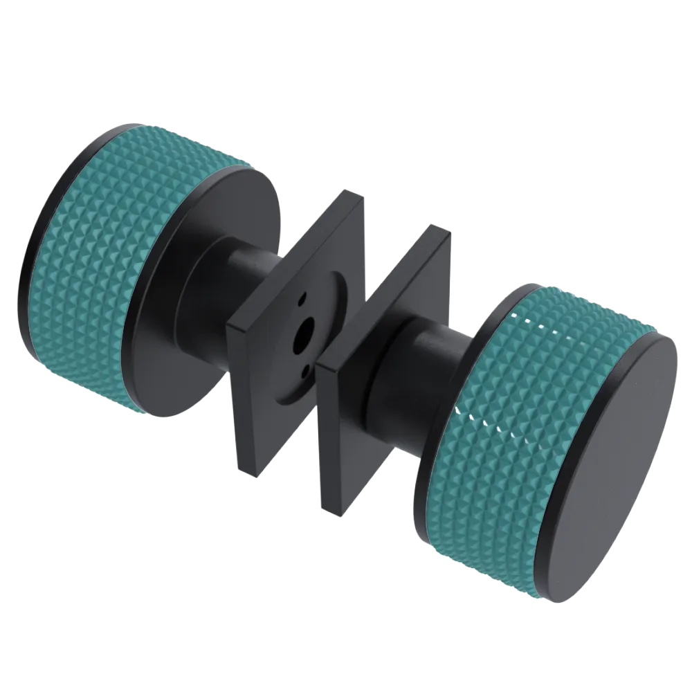 Rubinet Shower Door Knob (set) Matt Black