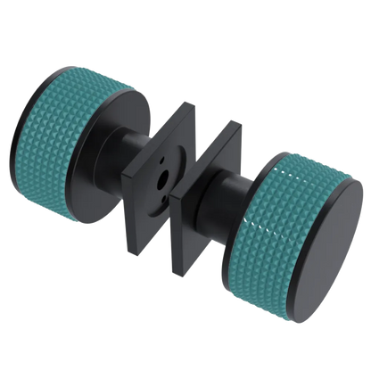 Rubinet Shower Door Knob (set) Matt Black