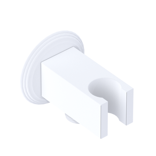 Rubinet Wall Bracket with Integral Supply with 1/2" NPT x 1/2" NPSM x 3" Nipple Matt White