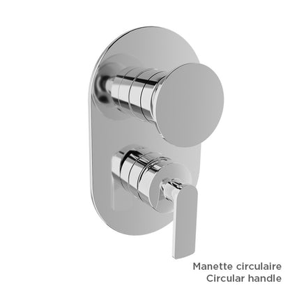 Baril Pressure balanced shower valve with 3-way diverter (without handle)