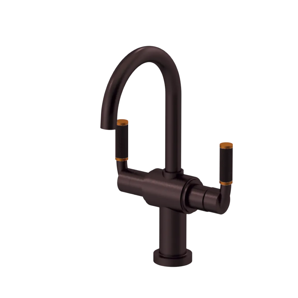 Rubinet Single Hole Dual Handle Lav. Set. (less drain) Oil Rubbed Bronze