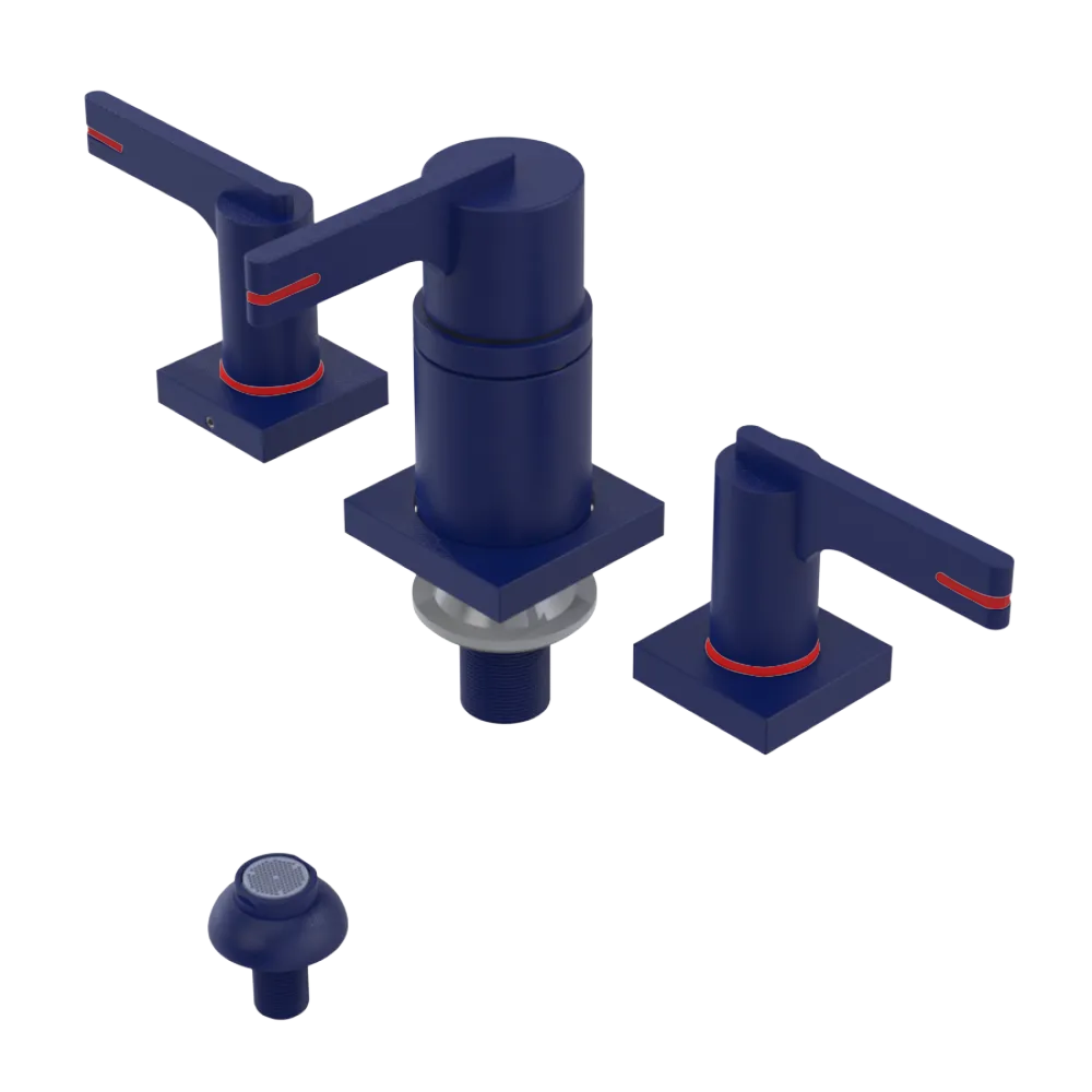 Rubinet Bidet Fitting with Spray, Diverter, and Vacum Breaker (Less Drain) Midnight Blue