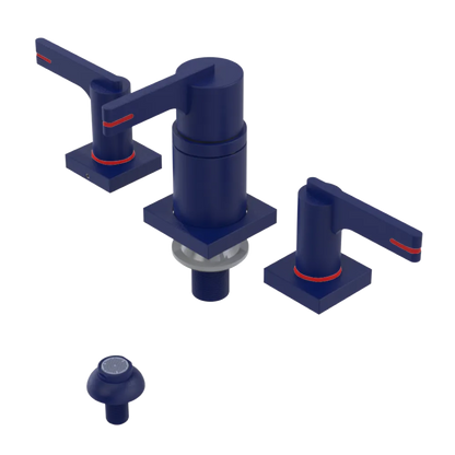 Rubinet Bidet Fitting with Spray, Diverter, and Vacum Breaker (Less Drain) Midnight Blue