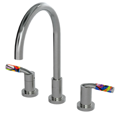 Rubinet Widespread Kitchen Set Satin Nickel