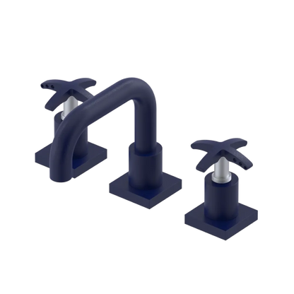 Rubinet Widespread Lav. Set. with Genesis spout (less drain) Midnight Blue