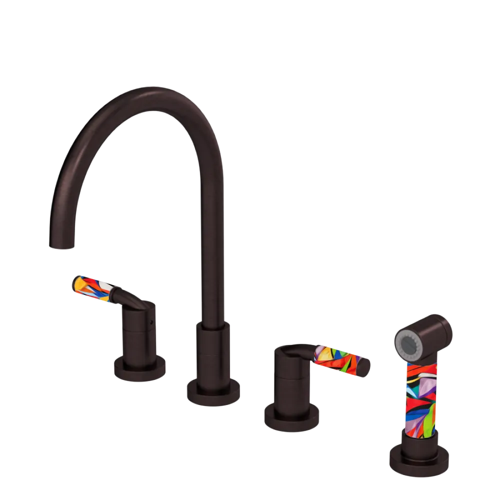 Rubinet Widespread Kitchen Set with Hand Spray Oil Rubbed Bronze
