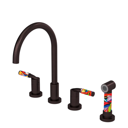 Rubinet Widespread Kitchen Set with Hand Spray Oil Rubbed Bronze