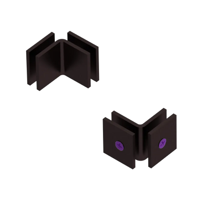 Rubinet 90 Glass to Glass Open Face Oil Rubbed Bronze