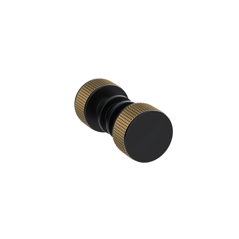 Rubinet Shower Door Knob (set) Matt Black