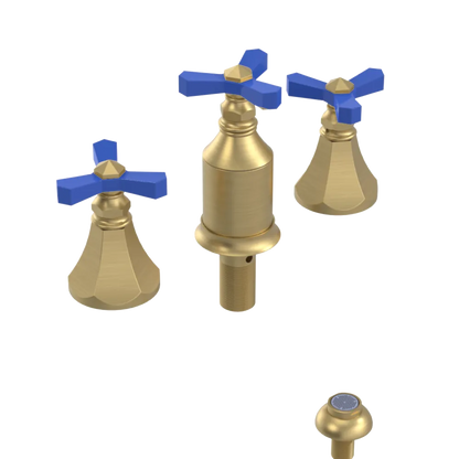 Rubinet Bidet Fitting with Spray, Diverter, and Vacum Breaker (Less Drain) Satin Brass