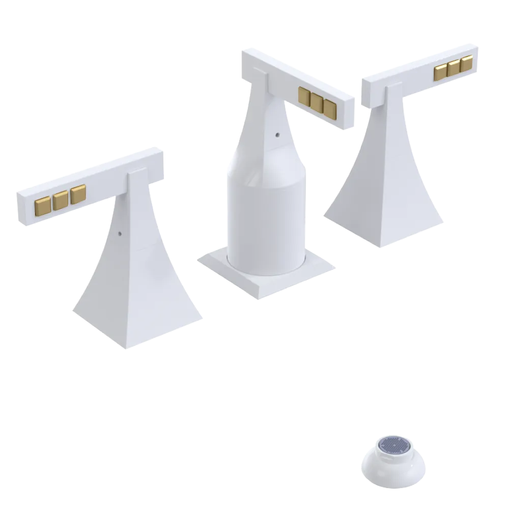 Rubinet Bidet Fitting with Spray, Diverter, and Vacum Breaker (Less Drain) White