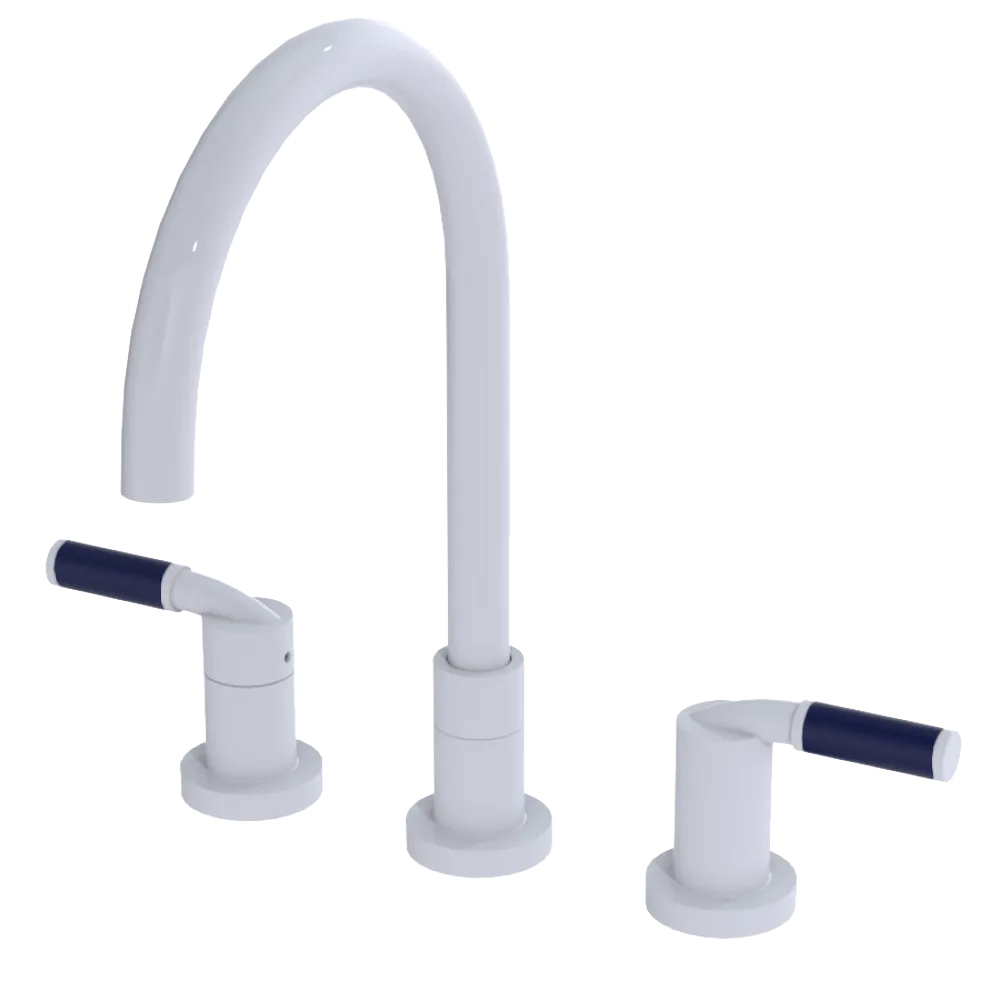 Rubinet Widespread Kitchen Set White