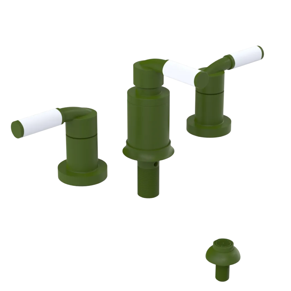 Rubinet Bidet Fitting with Spray, Diverter, and Vacuum Breaker (less drain) Green Envy