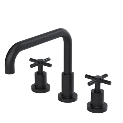 Rubinet Widespread Kitchen Set Matt Black