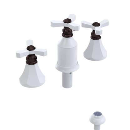 Rubinet Bidet Fitting with Spray, Diverter, and Vacum Breaker (Less Drain) White