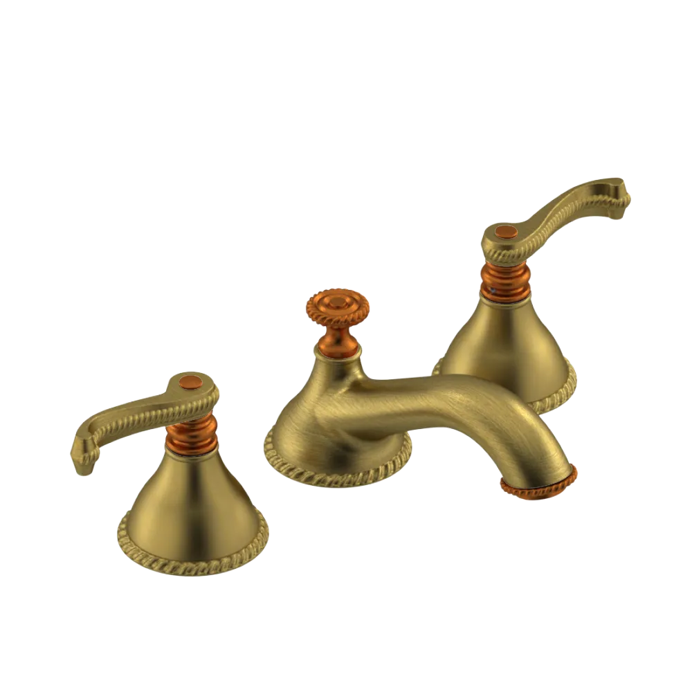 Rubinet Widespread Lav. Set. (less drain) Antique Brass Matt