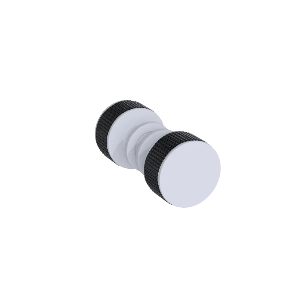 Rubinet Shower Door Knob (set) Matt White