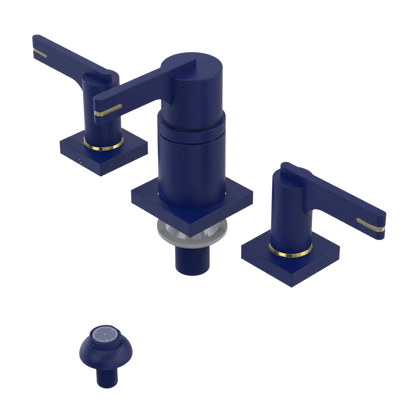 Rubinet Bidet Fitting with Spray, Diverter, and Vacum Breaker (Less Drain) Midnight Blue